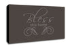 Home Quote Bless This Home Chocolate Canvas Wall Art