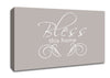 Home Quote Bless This Home Beige Canvas Wall Art