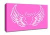 Nursery Quote Angel Wings Vivid Pink Canvas Wall Art