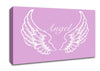 Nursery Quote Angel Wings Pink Canvas Wall Art