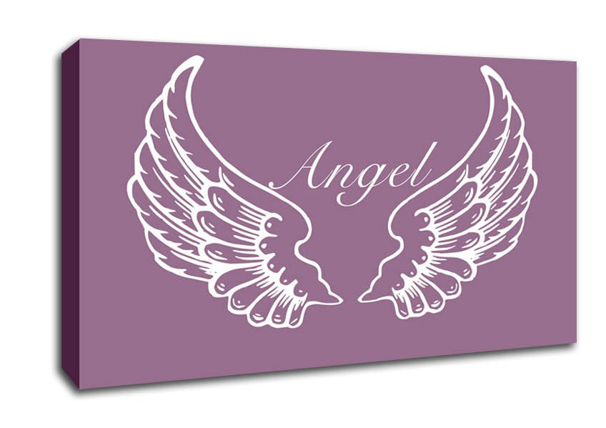 Angel Wings Dusty Pink Canvas Wall Art