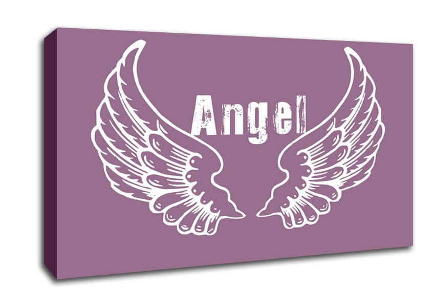 Angel Wings 2 Dusty Pink Canvas Wall Art