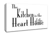 Kitchen Quote The Kitchen Is The Heart Of The Home 2 White Canvas Wall Art