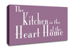 Kitchen Quote The Kitchen Is The Heart Of The Home 2 Dusty Pink Canvas Wall Art