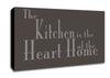 Kitchen Quote The Kitchen Is The Heart Of The Home 2 Chocolate Canvas Wall Art