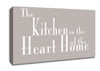 Kitchen Quote The Kitchen Is The Heart Of The Home 2 Beige Canvas Wall Art