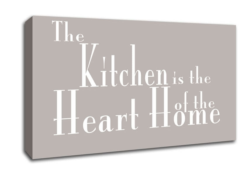 Kitchen Quote The Kitchen Is The Heart Of The Home 2 Beige Canvas Wall Art