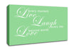 Home Quote Live Every Moment 3 Green Canvas Wall Art