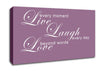 Home Quote Live Every Moment 3 Dusty Pink Canvas Wall Art