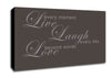 Home Quote Live Every Moment 3 Chocolate Canvas Wall Art