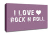 Music Quote I Love Rock N Roll Dusty Pink Canvas Wall Art