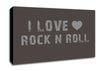 Music Quote I Love Rock N Roll Chocolate Canvas Wall Art