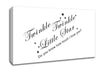 Nursery Quote Twinkle Twinkle Little Star 2 White Canvas Wall Art