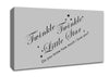 Nursery Quote Twinkle Twinkle Little Star 2 Grey Canvas Wall Art