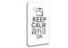 Kitchen Quote Keep Calm And Put The Kettle On White Canvas Wall Art