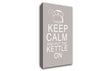 Kitchen Quote Keep Calm And Put The Kettle On Beige Canvas Wall Art