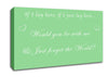 Music Quote If I Lay Here If I Just Snow Patrol Green Canvas Wall Art