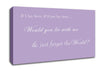 Music Quote If I Lay Here If I Just Lay Here Snow Patrol Lilac Canvas Wall Art