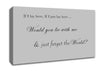 Music Quote If I Lay Here If I Just Lay Here Snow Patrol Grey Canvas Wall Art