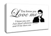 Music Quote You Know You Love Me Justin Bieber White Canvas Wall Art