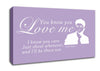 Music Quote You Know You Love Me Justin Bieber Lilac Canvas Wall Art