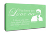 Music Quote You Know You Love Me Justin Bieber Green Canvas Wall Art