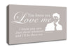 Music Quote You Know You Love Me Justin Bieber Beige Canvas Wall Art
