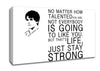 Music Quote No Matter How Talented Justin Bieber White Canvas Wall Art