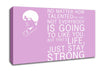 Music Quote No Matter How Talented Justin Bieber Pink Canvas Wall Art