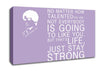 Music Quote No Matter How Talented Justin Bieber Lilac Canvas Wall Art