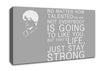 Music Quote No Matter How Talented Justin Bieber Grey White Canvas Wall Art