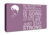 Music Quote No Matter How Talented Justin Bieber Dusty Pink Canvas Wall Art