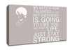 Music Quote No Matter How Talented Justin Bieber Beige Canvas Wall Art