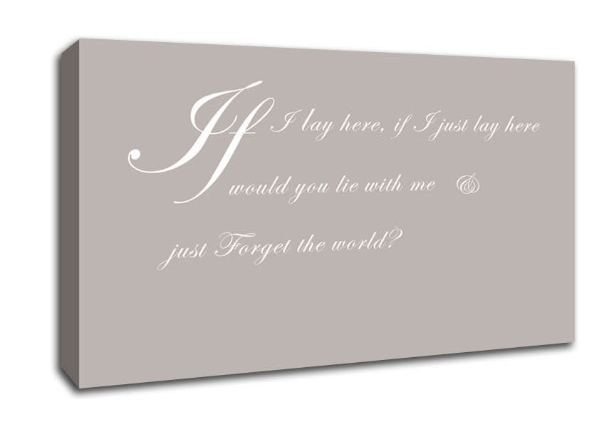 Music Quote If I Lay Here If I Just Snow Patrol 2 Beige Canvas Wall Art