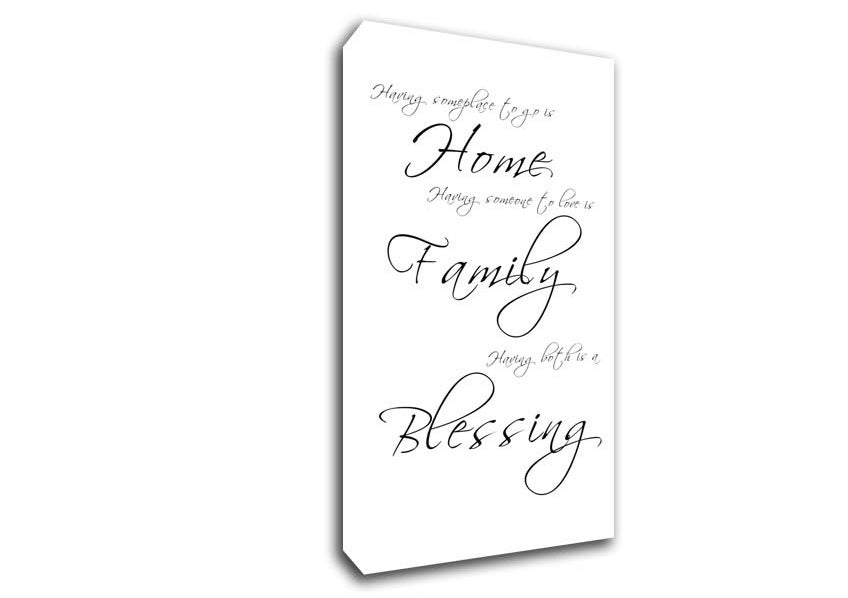 Home Quote Having Someplace To Go Is Home White Canvas Wall Art