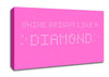 Music Quote Shine Bright Rihanna Vivid Pink Canvas Wall Art
