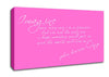 Music Quote Imagine John Lennon Vivid Pink Canvas Wall Art