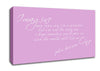 Music Quote Imagine John Lennon Pink Canvas Wall Art