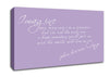 Music Quote Imagine John Lennon Lilac Canvas Wall Art