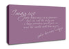 Music Quote Imagine John Lennon Dusty Pink Canvas Wall Art
