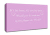 Music Quote If I Lay Here Snow Patrol Pink Canvas Wall Art