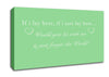 Music Quote If I Lay Here Snow Patrol Green Canvas Wall Art