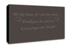 Music Quote If I Lay Here Snow Patrol Chocolate Canvas Wall Art