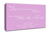 Nursery Quote No Joys On Earth Bring Pleasure Pink Canvas Wall Art