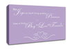 Nursery Quote No Joys On Earth Bring Pleasure Lilac Canvas Wall Art