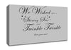 Nursery Quote We Wished Upon A Shining Star Grey Canvas Wall Art