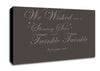 Nursery Quote We Wished Upon A Shining Star Chocolate Canvas Wall Art