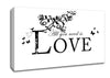 Music Quote All You Need Is Love White Canvas Wall Art