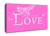 Music Quote All You Need Is Love Vivid Pink Canvas Wall Art