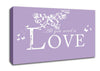 Music Quote All You Need Is Love Lilac Canvas Wall Art